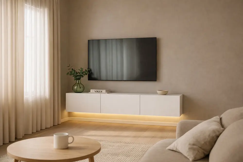 Cercei Tv Sehpası, Ledli Beyaz
