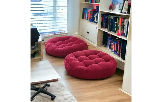Tubihome İkili Dekoratif Minder, Bordo