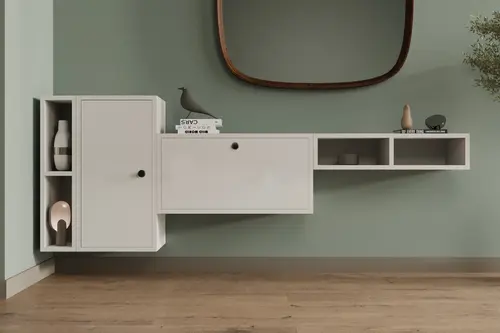 Consola Çok Amaçlı Asma Konsol 2 Kapaklı, Mst-Knsl-1017