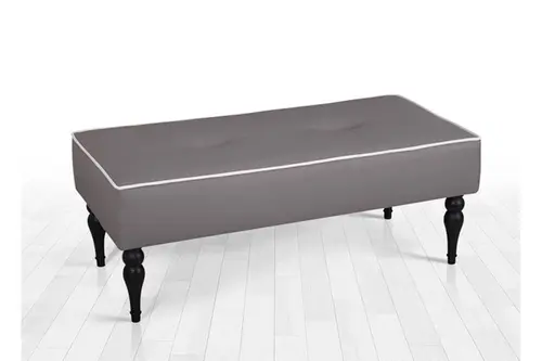 Lungo Deri Bench Puf, Gri