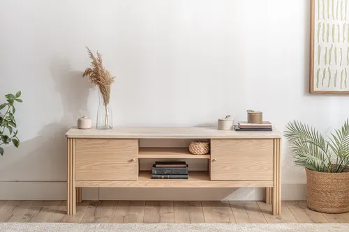 Haven Tv Sehpası, Meşe Traverten, 140 Cm