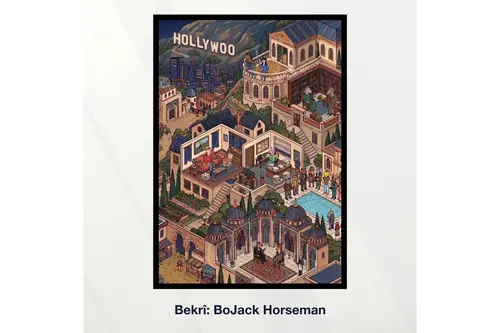 Miniaworks Bekrî: Bojack Horseman Siyah Çerçeveli Poster 21X30