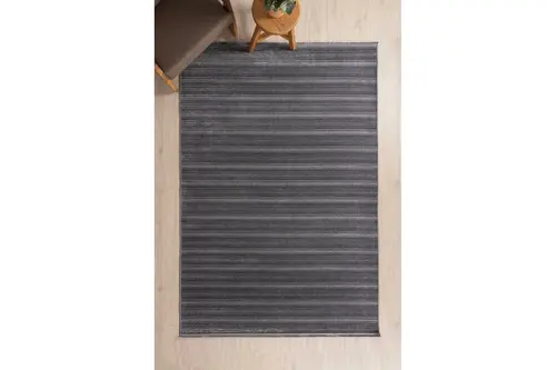 Stripe Antrasit Kaymaz Taban Kilim, 33010A, 60X100