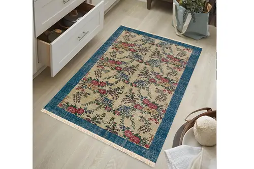 Mavi Kapı Vintage Dokuma Taban Halı, 409 Yng, 60X120 Cm