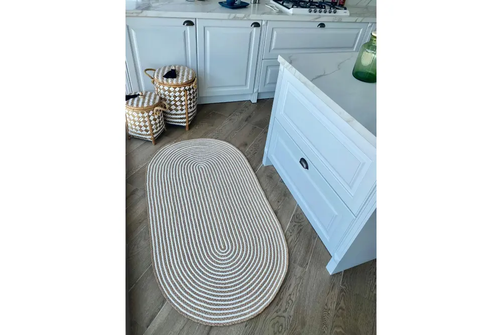 Milda Jüt El Örgüsü Kilim 74, Oval, 100X300