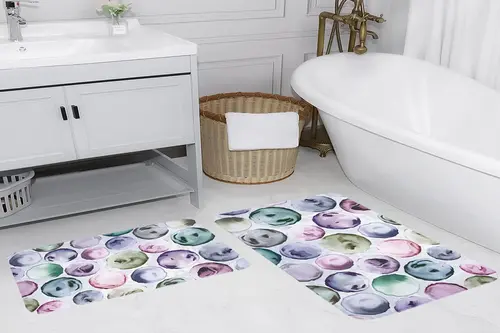 Rovigo Home Dijital Baskılı İkili Banyo Paspas Takımı Rvg5089