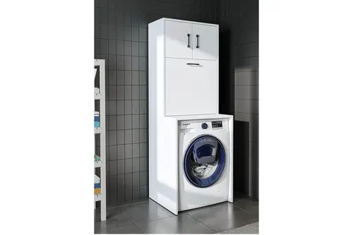 Dilay Çamaşır Makinesi Banyo Dolabı, Beyaz