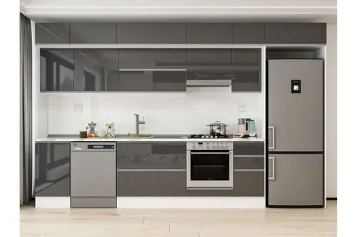 Alvinka 365X240 Cm Mutfak Dolabı, Mb E80S45S40 1 Antrasit Suntalam