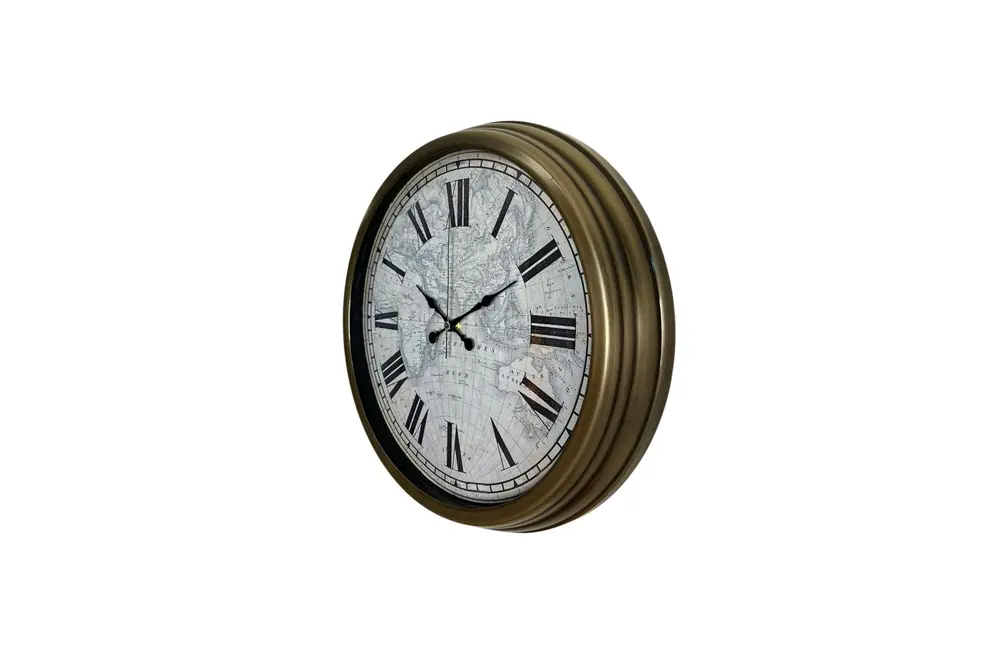 Antique World Eskitme Metal Duvar Saati 40 Cm