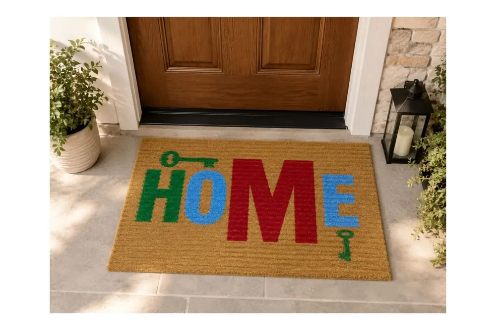 Home Kaymaz Taban Kapı Önü Paspası, Bej, 40X60 Cm