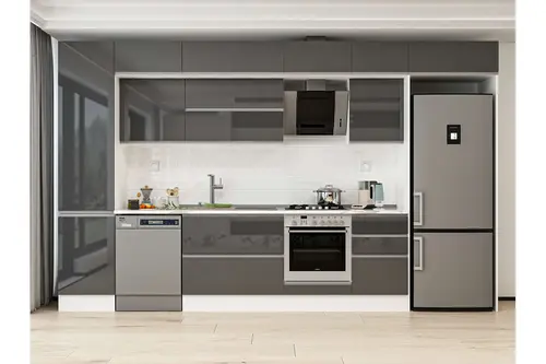 Alvinka 380X240 Cm Mutfak Dolabı, Mbb E80B50S50 2 Antrasit Suntalam