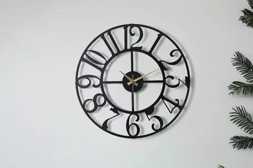 Muyika Bonni Siyah Metalduvar Saati 50 Cm