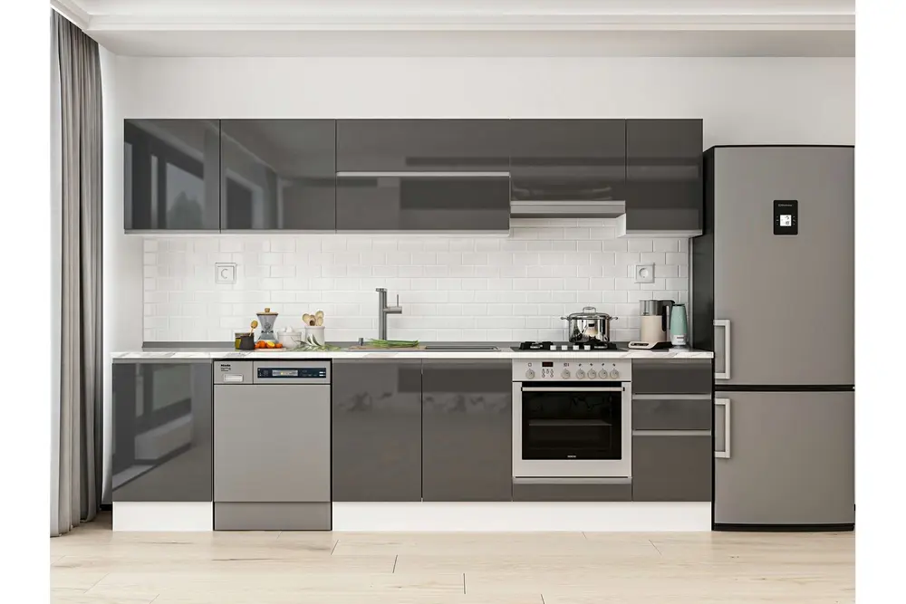 Alvinka 290X210 Cm Mutfak Dolabı, M E80S50S40 1 Antrasit Suntalam