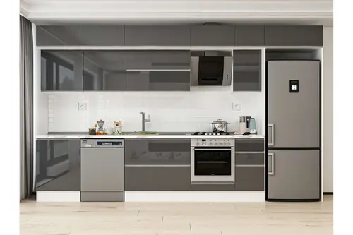 Alvinka 390X240 Cm Mutfak Dolabı, Mb E90S60S40 2 Antrasit Suntalam