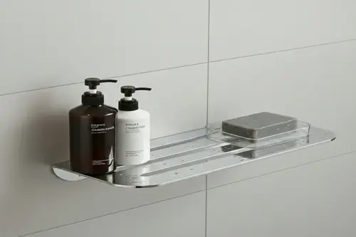Paslanmaz Çelik Banyo Duş Rafı, Gümüş Gri, 25103 Cm