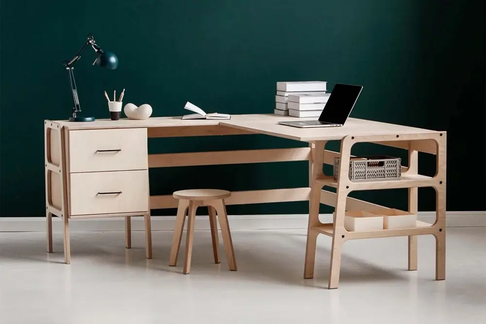 Woodesk Origo Ahşap Çalışma Masası, Natural Renk
