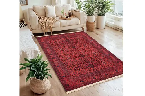Afgan Buhara Klasik Dokuma Taban Halı, 310 Yng, 60X120 Cm