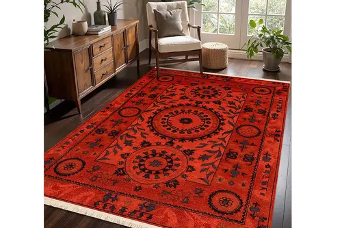 Anadolu Yakut Vintage Dokuma Taban Halı, 366 Yng, 60X120 Cm