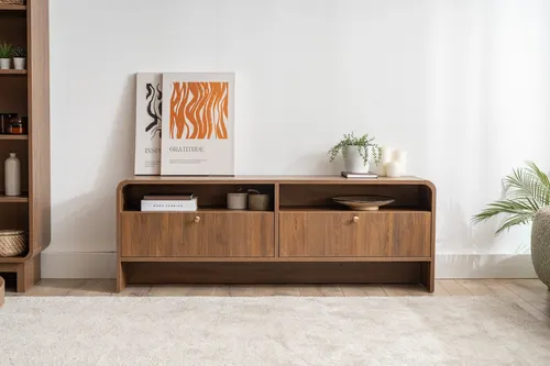 Girona Tv Sehpası, Ceviz, 140 Cm