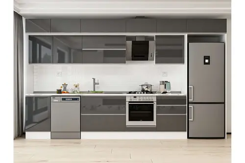 Alvinka 400X240 Cm Mutfak Dolabı, Mb E90S50S60 2 Antrasit Suntalam