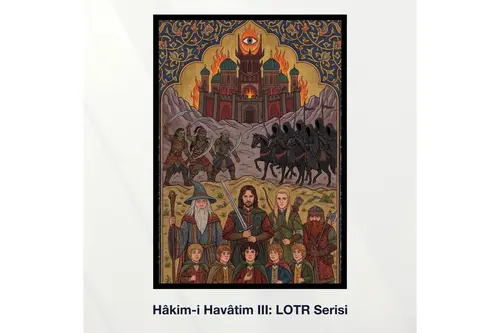 Miniaworks Hâkim-İ Havâtim Iıı: Lotr Serisi Siyah Çerçeveli Poster 21X30