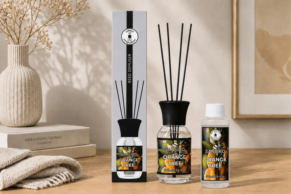 Orange Çubuklu Ortam Kokusu 100 Ml + Yedek