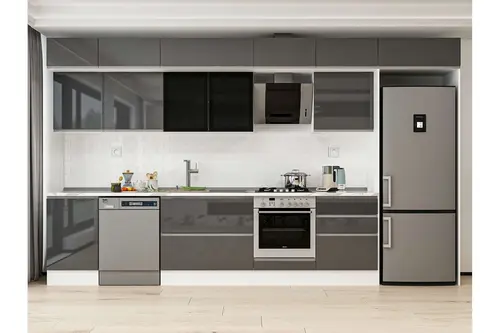 Alvinka 400X240 Cm Mutfak Dolabı, Mb E90S50S60 3 Antrasit Suntalam