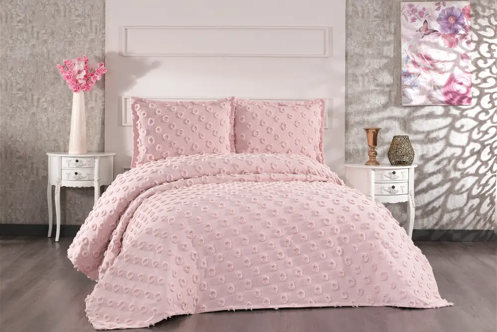 Çapa Home Hayal Yatak Örtüsü, Çift Kişilik, Pudra