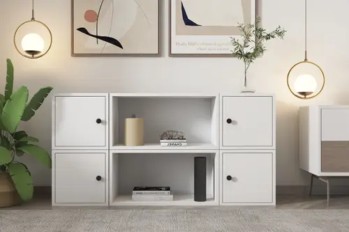 Consola Modern Çok Bölmeli Kapaklı Konso
