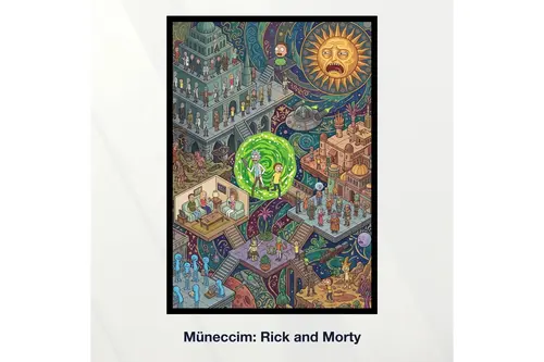 Miniaworks Müneccim: Rick And Morty Siyah Çerçeveli Poster 21X30