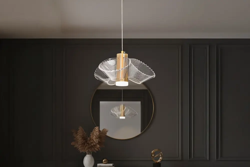 Doğa 3 Led Avize, Gold