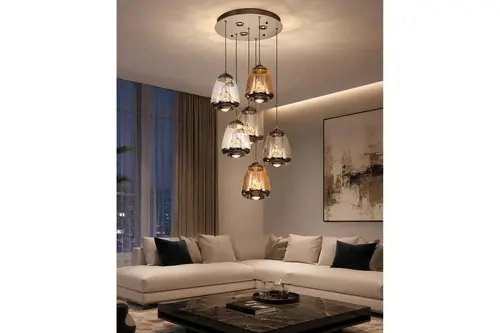 Özcan Aydınlatma Monti Altılı Sarkıt, Mix Mixed, 2866-6A-28