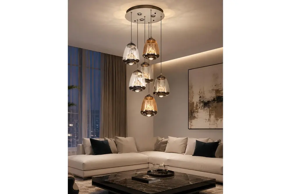 Özcan Aydınlatma Monti Altılı Sarkıt, Mix Mixed, 2866-6A-28