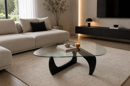 Vitra Cam Orta Sehpa, Siyah
