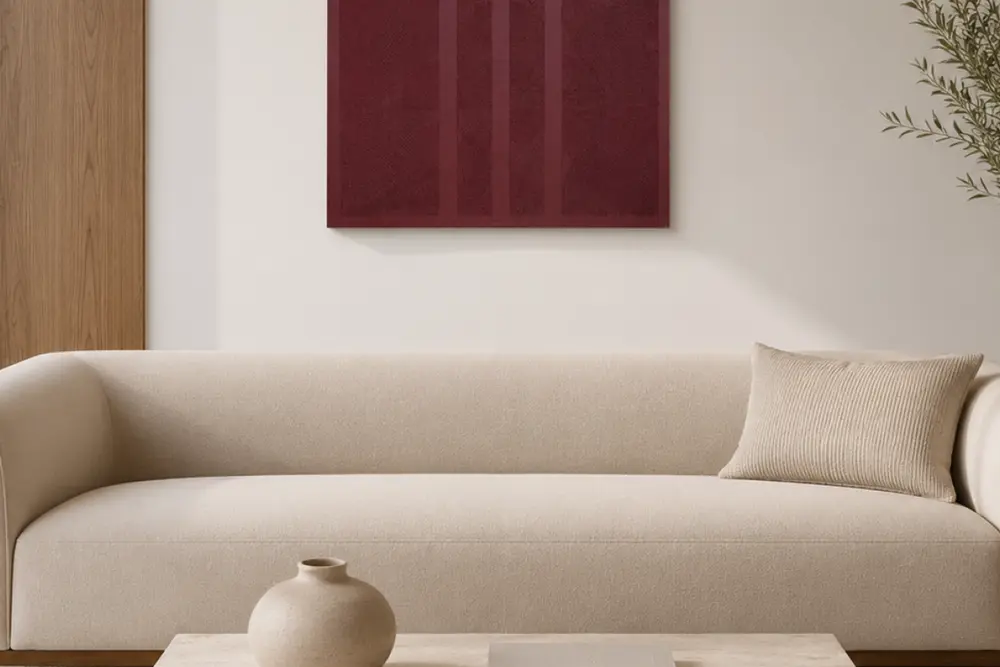 Nova Modern Dokulu Tablo, Bordo 50X70 Cm