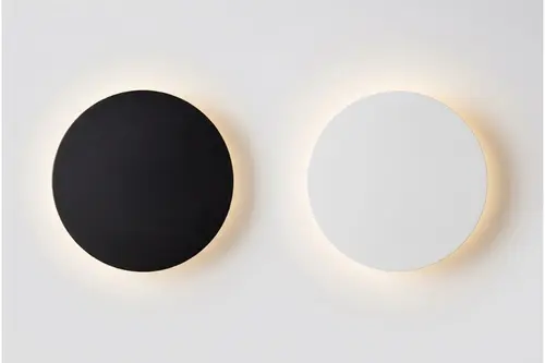 Norden Minimalist Yuvarlak Aplik, Siyah, 20 Cm