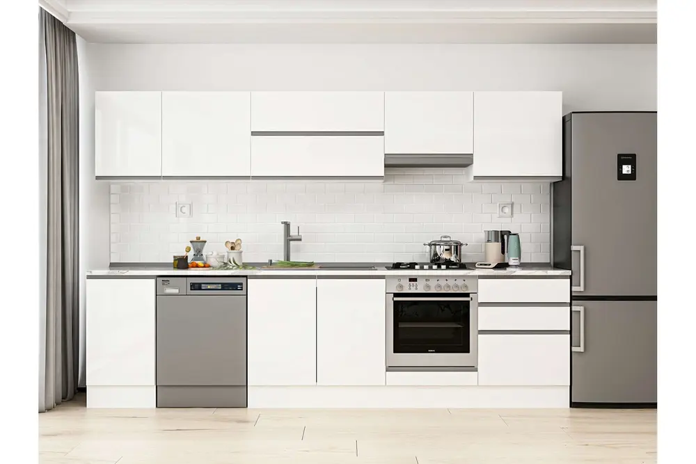 Alvinka 315X210 Cm Mutfak Dolabı, M E90S45S60 1 Beyaz Suntalam