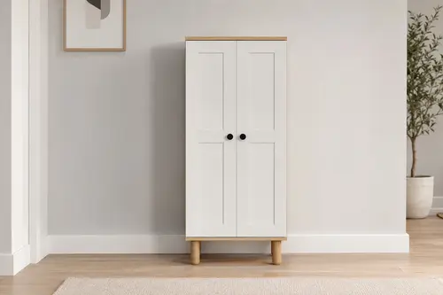 Ayka Çok Amaçlı Dolap, Beyaz Ceviz, 5 Raflı