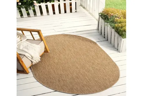 Dia Antibakteriyel Oval Jüt Halı, Bej 672 160X230 Cm