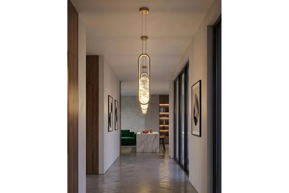 Özcan Aydınlatma Alabaster Tekli Sarkıt 70*20 Sarı, 2869-2-03