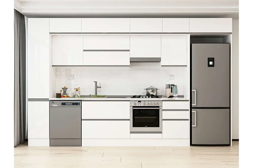 Alvinka 370X240 Cm Mutfak Dolabı, Mbb E80B40S50 1 Beyaz Suntalam