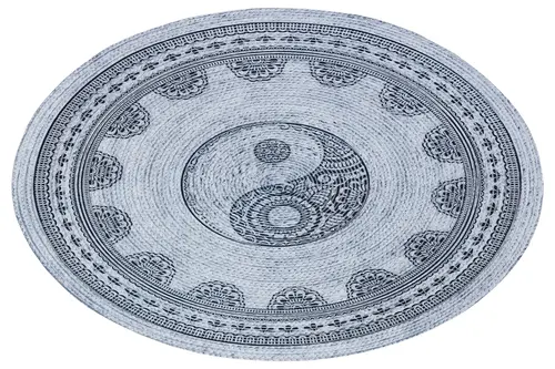 Jüt Sisal Halı 83, Gri, 100X100