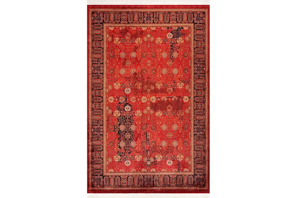 Koza Gördes Bordo Salon Halısı A5722A, 100X200