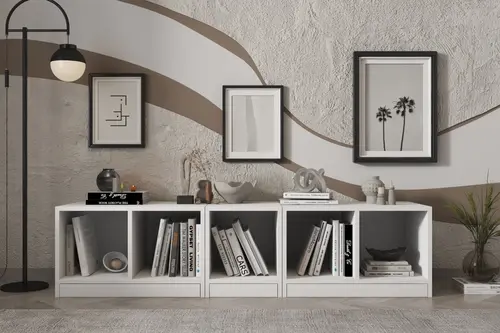 Leksa Raflı Kitaplık 160 Cm Beyaz Ktp-1193