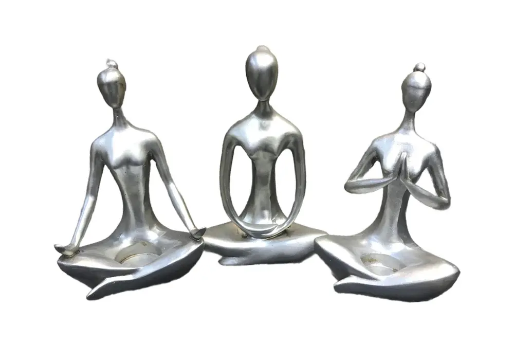 Yogacı Mumluk Set Silver