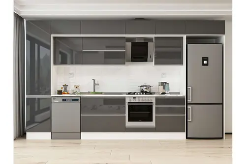 Alvinka 400X240 Cm Mutfak Dolabı, Mbb E90B50S60 2 Antrasit Suntalam