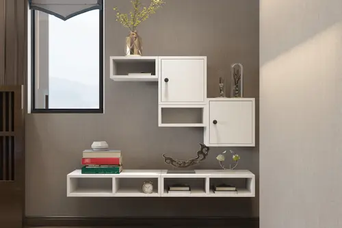 Consola Minimalist 2 Kapaklı Asma Konsol Ve Kitaplık Seti