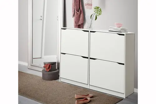 Dekorex 4 Bölmeli Ayakkabılık, Beyaz, Ayk102