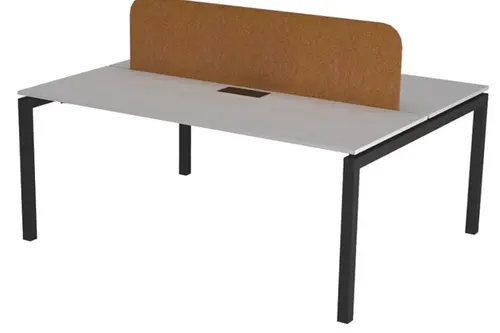 Galaxy İkili Ofis Masası, Beyaz Antrasit, 160 Cm