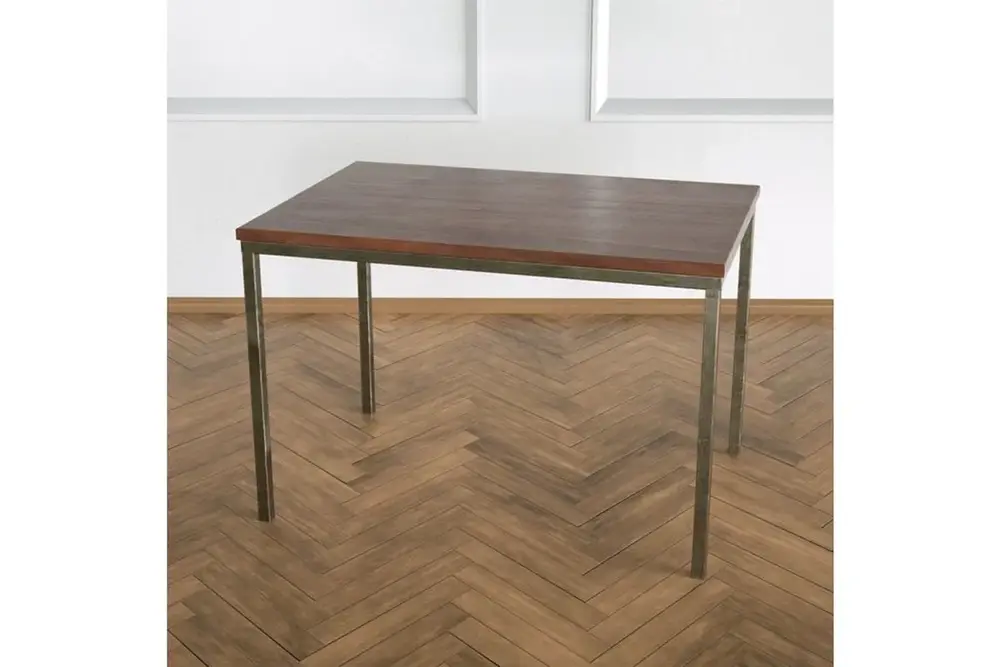 Shiny Yan Sehpa Eskitme Pirinç Ayak Ceviz Tabla